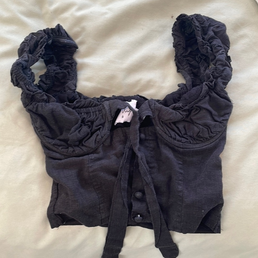 Black corset tank